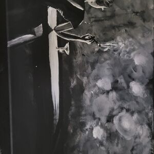 Monochrome Abstract Art Print